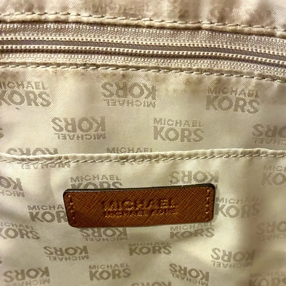 Michael Kors Jet Set Saffiano Leather Chain Tote in Acorn